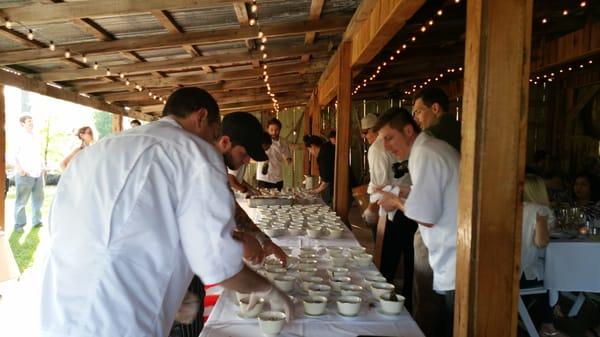 Some of the best chefs in Baton Rouge right here for Slow Food's Dinner In The Field.