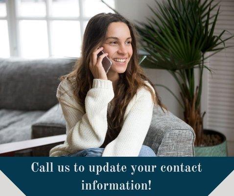 Update Your contact Info!