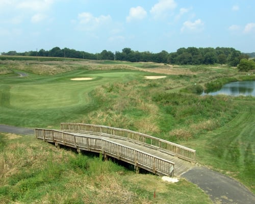 A tricky second shot to the 12th green.