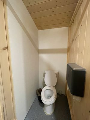 Toilets in bathhouse