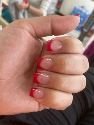 Red French tip