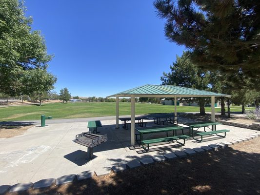 One of the covered eating areas.