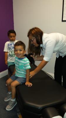 Kids enjoy getting their gentle specific adjustments!