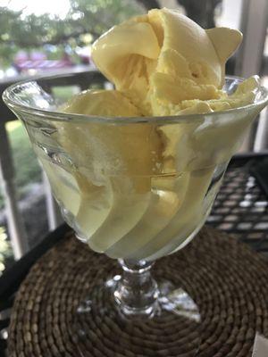 Lemon ice cream - so good on a hot summer day