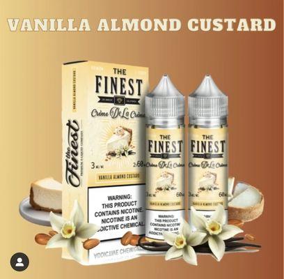 The Finest Vanilla Almond Custard. Come to the shop & check it out! Instagram: @vaporshoplounge