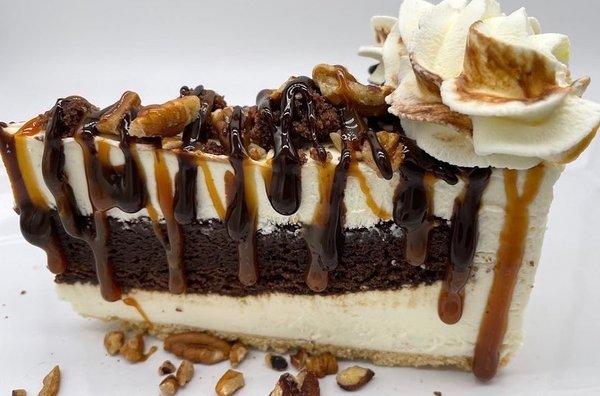 Turtle Brownie Cheesecake