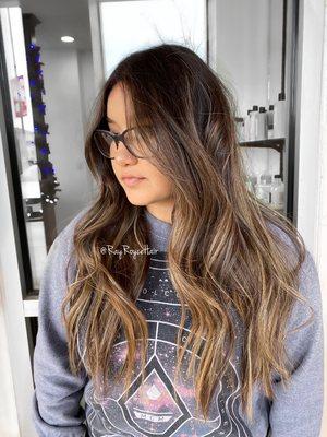 Balayage and beach waves