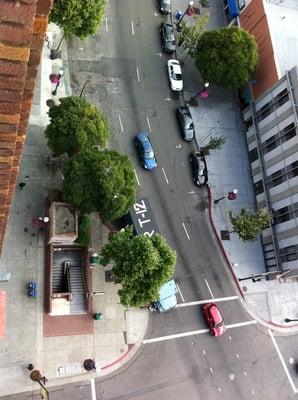 A view of downtown Berkeley from above.