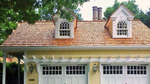 Another photo of a cedar shingle roof installation by MR Roofing.