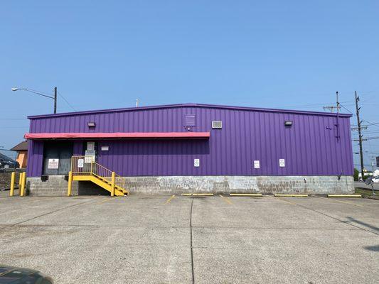 Nothing's sexier than purple corrugated steel.