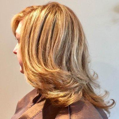 Cut blowdry and color by Kathleen.