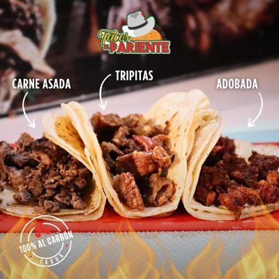 Which One You Like More? Carne Asada, Tripa, Adobada. Corn or Flour Tortillas?