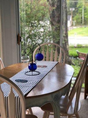 Sun porch dining table