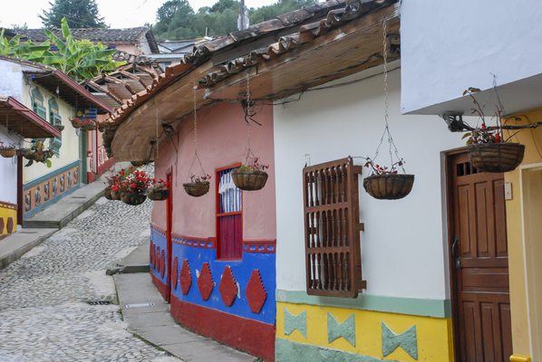 Colorful houses in Colombia