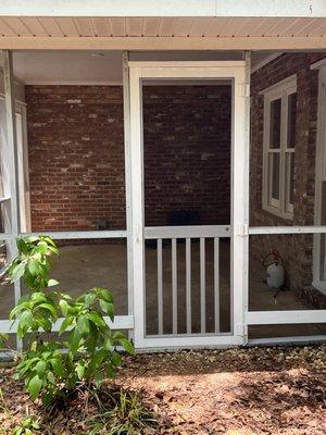 Install new screen door