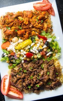 Chicken & Lamb  Combo platter w/salad