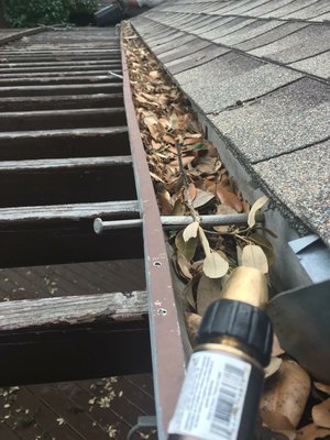 Gutter cleaning.