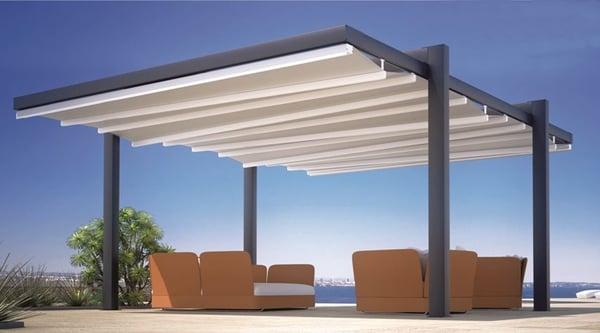 Retractable water PROOF free standing patio cover systems