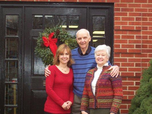 It's a true family business: Helen with Jim and Carol