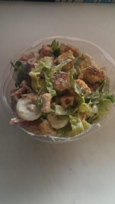 Spicy chicken cutlet salad,