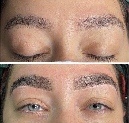 Eyebrow wax, tint, and forming