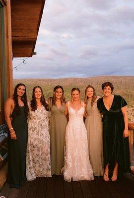 Bride and bridesmaids makeup