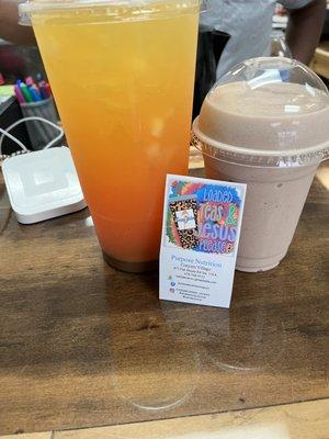 Tea and shake combo