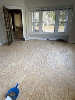 Subfloor replace and Vinyl Flooring Install