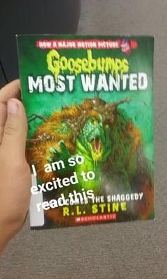 Love reading goosebumps hooked since elementary school