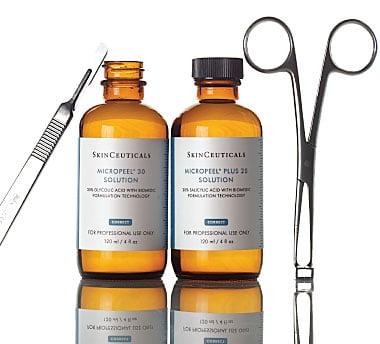 The SkinCeuticals Micropeel combines dermaplaning, chemical exfoliation, and cryogenic therapy to reduce signs of photodamage.