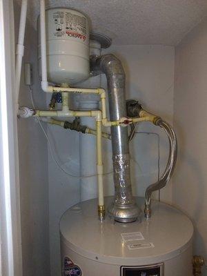 Expansion tank added to water heater circuit