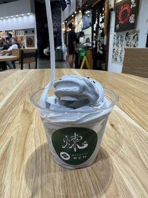 Black sesame soft serve