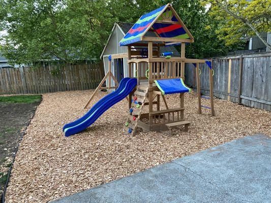 This is our playground area when we finished!