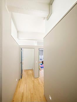 Hallway with clerestory glazing