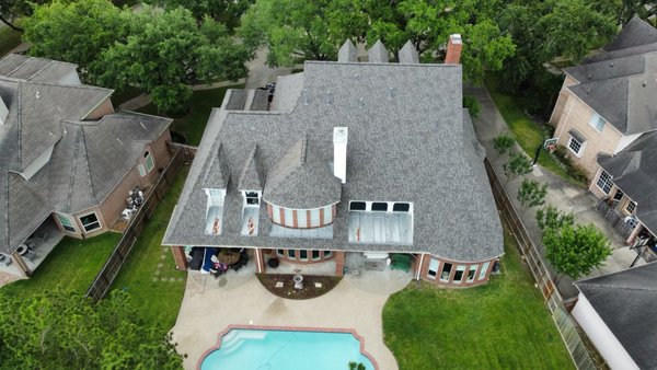 residential shingle roof insurance job from hail damage in Austin