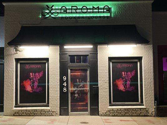 The Front side of Aroma Hookah Lounge