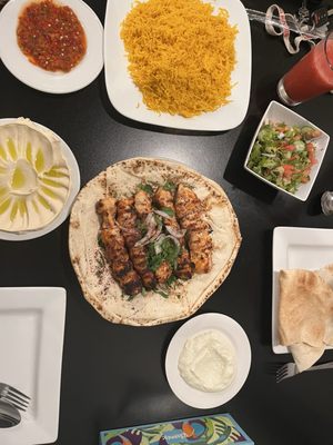 shish plate and rice, this could easily feed 4 people amazing food and generous for the price