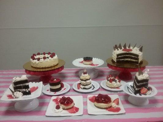 Desserts & mini desserts for sweet tables