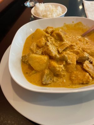 Malaysian chicken curry! Excellent!