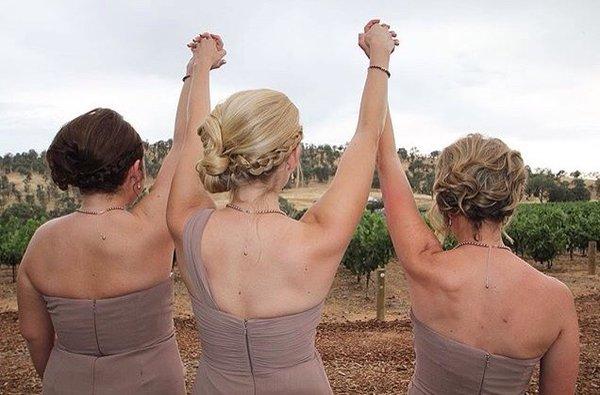 Bridesmaid beauties.  Styled by Diana.