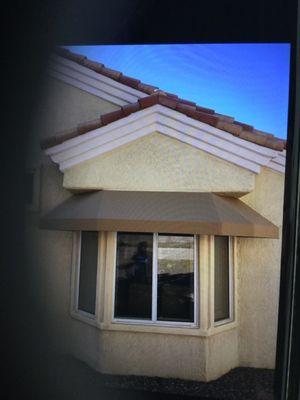 New awning over Family Room window