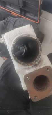 Heat exchanger with the tube removed