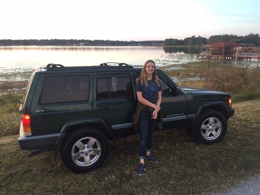 My daughter's classic Cherokee that she drives back and forth to Daytona