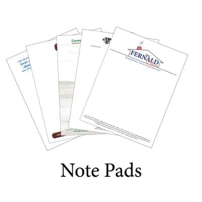 Note Pads for internal use as well as promoting your business!