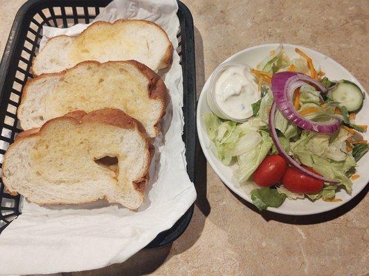 Garlic Bread & Side Salad