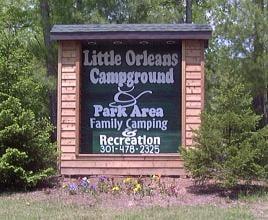 Little Orleans Campground entrance