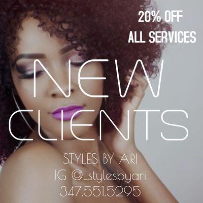 One of our stylists promotional discount.