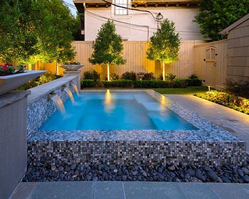 Spa and backyard landscaping