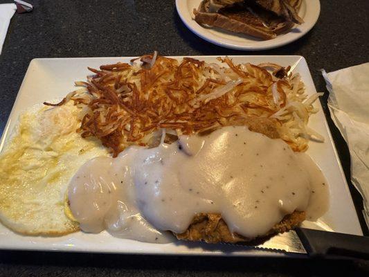 Country Fried Steak and Eggs