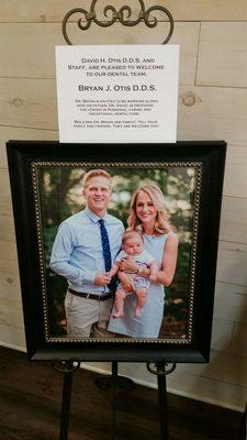 Photo of Dr. Bryan Otis and his family in the waiting room.